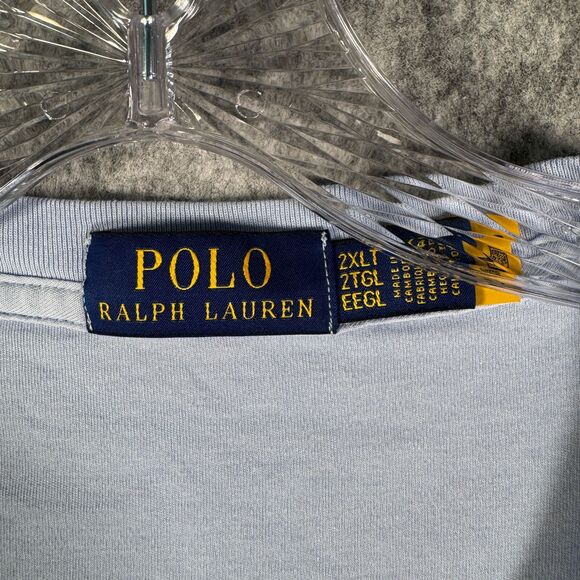 Polo Ralph Lauren T Shirt Mens 2XLT Blue Flesh Pony Crewneck Casual Summer - Picture 6 of 8